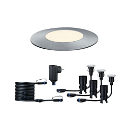 93697 Paulmann Plug shine круглый малогабаритный встраиваемый в поверхность уличный светильник с матовым стеклом