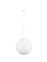 Opal Glass & White Metal LED E27 1x12 Watt 100-240 Volt IP20 Bulb Excluded D: 50 H: 130 cm
