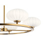 Pim 40" 5 Light Round Chandelier with Satin Etched Cased Opal Glass Fox Gold люстра 52223FXG Kichler