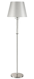 NICOLAS PT1 NICKEL/WHITE Crystal Lux Nicolas торшер с тканевым абажуром и металлической стойкой в никелевом оттенке