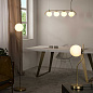 S81631O ACB Maui TL настольный светильник с шаровым рассеивателем Opaline / Gold matt — фото 2