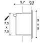 113262 SLV FRAME BASIC WL white 3000K встраиваемый настенный светильник — фото 3