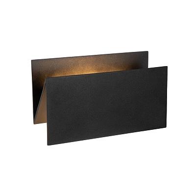 уличный настенный светильник прямоугольной формы чёрного цвета