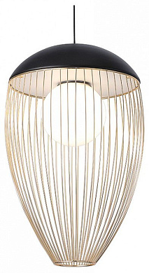 подвесной светильник с овальным металлическим абажуром