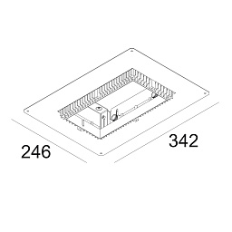 MINIGRID IN 2 MOUNTING KIT LARGE Delta Light OPTIONS встраиваемый потолочный светильник