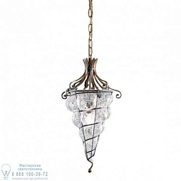 5326/1 MM lampadari Soffiati подвесная люстра в форме конуса с металлическим каркасом и стеклянными вставками