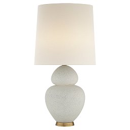 ARN3622CHW-L Visual Comfort Michelena настольная лампа с округлым основанием белого цвета и текстильным абажуром