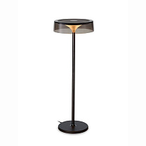 SIXTEEN - Lampe de table/Laiton et verre noir