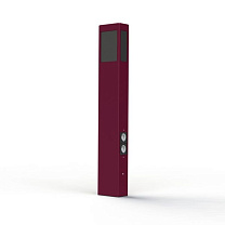 Brick² N° 4; Black PMMA E27 23W Plug; Wine red