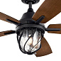 52" Lydra Fan Distressed Black люстра-вентилятор 310073DBK Kichler — фото 7