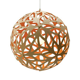 175 David Trubridge Floral Подвесной светильник из фанеры оранжевого цвета Ø80