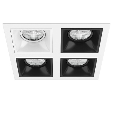 D54606070707 Lightstar Domino точечный светильник, 50Вт, белый;черный