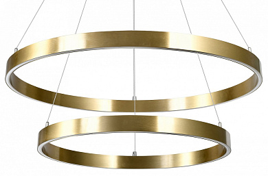 подвесной светильник кольцевой формы золотого цвета