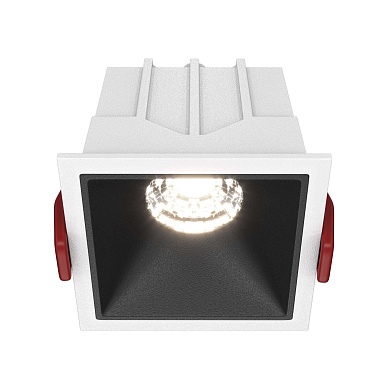 Alfa LED Maytoni встраиваемый светильник DL043-01-10W4K-SQ-WB бело-черный