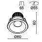 DL034-01-06W4K-D-B Maytoni Zoom Встраиваемый светильник 6W 390лм Черный — фото 1
