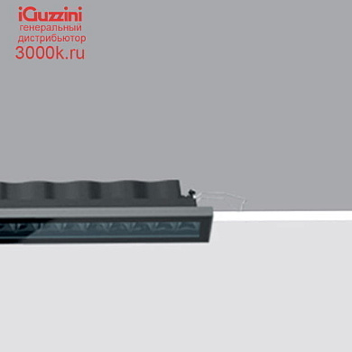 BX85 Laser Blade InOut iGuzzini Recessed rectangular ceiling-mounted IP65 luminaire, compact body, Warm White LEDs, DALI Wide Flood optic.