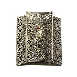 Бра Favourite Bazar 1624-1W — настенное бра с ажурным корпусом и янтарными хрусталиками