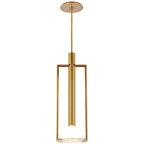 Melange Medium Floating Disc Pendant антично-патинированная латунь с алебастром