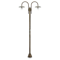 LAMPIONE 2 LUCI OTTONE ANT-RAM V. OPALE