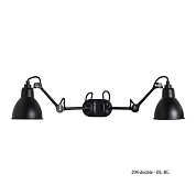 LAMPE GRAS - 204 DOUBLE - applique/Noir mat