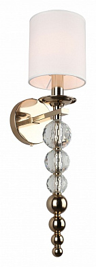 бра с тканевым абажуром латунь