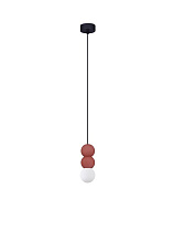 Red Concrete & Opal Glass LED G9 1X5Watt 100-240Volt IP20 Bulb Excluded D:8 H:155 cm