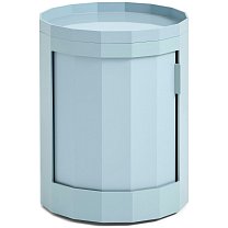 Facet Cabinet 100 Ø38×49 см, переработанный ABS, глянцевый, туманно-голубой / ножки и колеса