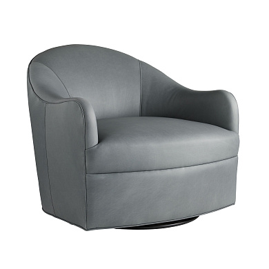 8142 Delfino Chair Anchor Grey Leather Swivel Arteriors мягкое сиденье