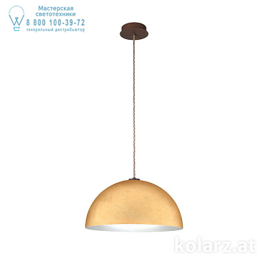 Kolarz CULT A1339.31.Co.Au/50 подвесной светильник кортеновская сталь ø50cm высота 20cm макс. высота 270cm 1 лампа e27