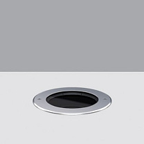 Light Up Family Recessed floor luminaire Earth D=200mm - Neutral White - Adjustable Super Spot optic - DALI 11.9W 457.6lm - 4000K - DALI-2 - Colour: Steel