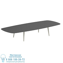 СТОЛ STYLETTO HIGH LOUNGE 300X120CM АЛЮМИНИЕВЫЕ НОЖКИ ГРИБНАЯ КЕРАМИЧЕСКАЯ ВЕРХНЯЯ ЧЕРНАЯ ЧЕРНАЯ Royal Botania