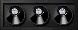 BLACK FOSTER ASYMMETRIC RECESSED 3 потолочный встраиваемый светильник, Arkoslight