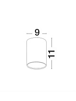 Sandy White Aluminium Glass Diffuser Osram LED 6 Watt 520Lm 3000K 100-240 Volt 50Hz Beam 76° IP65 D: 9 H: 11 cm