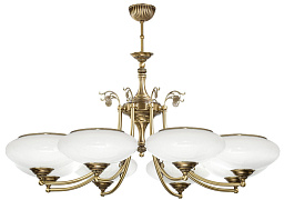 CAS-ZW-8(P) Kutek Casamia Lampshade восьмирожковая подвесная люстра с округлыми матовыми стеклянными плафонами