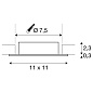 1007635 SLV NEW TRIA® 75 XL mount. ring square black квадратное монтажное кольцо — фото 4