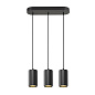 1006435 SLV ASTO TUBE PL GU10 3x10W black тройной подвесной светильник — фото 2