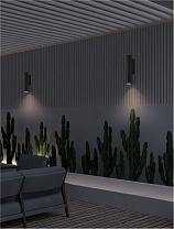 Dark Anthracite Aluminium & Glass LED 3Watt 220-240Volt 230Lm IP65 2700K D:4.5 W:7 H:23 cm