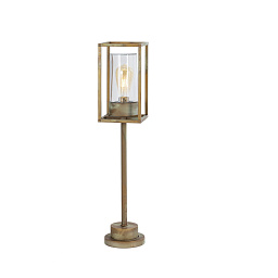 3370 Moretti Luce Cubic садовый фонарь с прозрачным плафоном и металлическим основанием