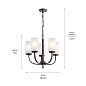Kennewick 5 Light Chandelier with Etched Glass Olde Bronze люстра 52386OZ Kichler — фото 3