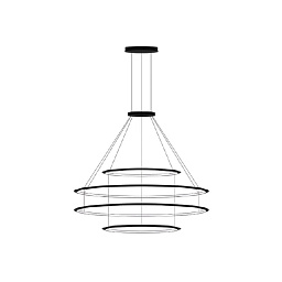 CF4J-00W9AZOU05 Leds C4 Circular подвесной светильник с четырьмя кольцами чёрного цвета