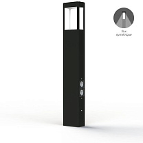 Tetra N° 4; Clear polycarbonate Built-in LED 2700°K warm white SYM Plug 12W; Dark grey