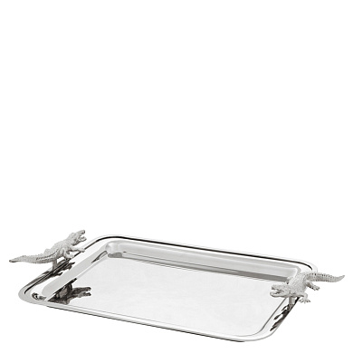 109155 Tray Croc polished finish лоток Eichholtz