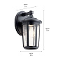 Fairfield 11" 1 Light Wall Light Black уличный настенный светильник 49892BK Kichler