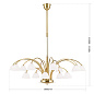 Люстра Orion Opaldesign LU 1599/10+5 gold-matt/438 opal — фото 6