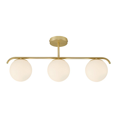 потолочный светильник с четырьмя шарами латунный