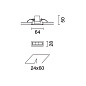 QD60 Laser Blade XS iGuzzini Recessed Frame section 3 LEDs - remote Driver - Wall Washer Longitudinal Glare Control — фото 1