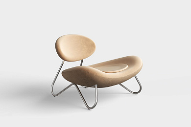 Meadow lounge chair Duet 30239/Brushed steel Woud, кресло