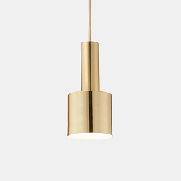 231570 Ideal lux Holly подвесной светильник цилиндрический из атласной латуни