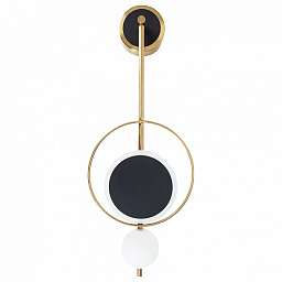 A2604AP-7BK Arte Lamp Polaris настенный светильник с круглыми элементами черного и золотого цвета