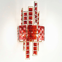 493/2A red IDL Crystalline настенный светильник с декоративными кристаллами